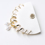 Caylen Mixed Metallic Hoop Earrings Set - Gold