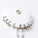 Caylen Mixed Metallic Hoop Earrings Set - Silver