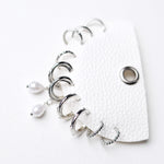 Caylen Mixed Metallic Hoop Earrings Set - Silver