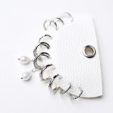 Caylen Mixed Metallic Hoop Earrings Set - Silver