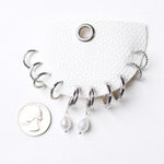 Caylen Mixed Metallic Hoop Earrings Set - Silver