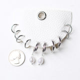 Caylen Mixed Metallic Hoop Earrings Set - Silver