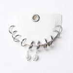 Caylen Mixed Metallic Hoop Earrings Set - Silver