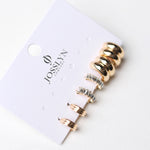 Celeste Baguette Huggie Trio Earring Set - Gold