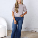 Celeste Short Sleeve Sweater - Mauve