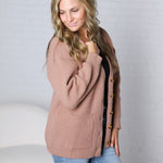 Celine Button Down Ribbed Knit Cardigan