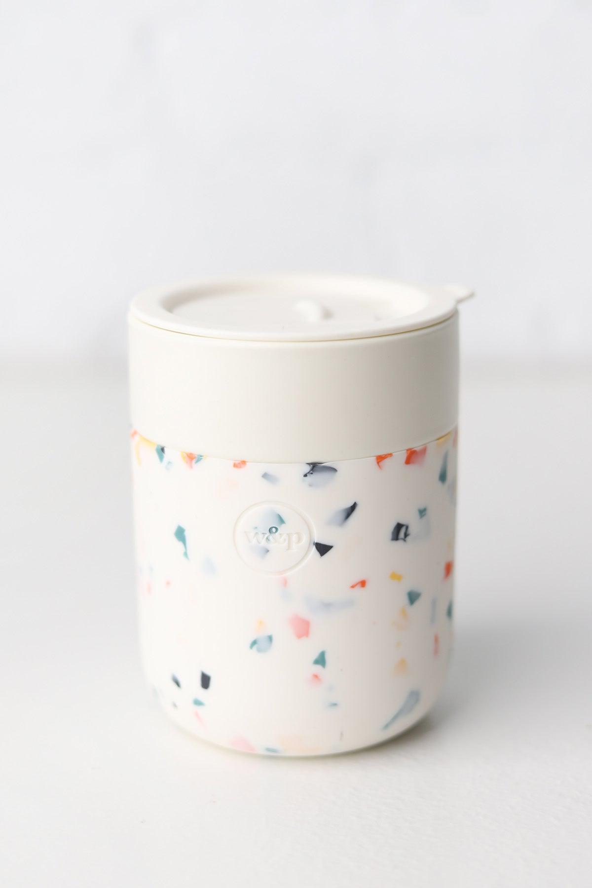 Ceramic Reusable Mug 12 oz - Terrazzo Cream