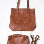 Charlie North/South Tote - Saddle