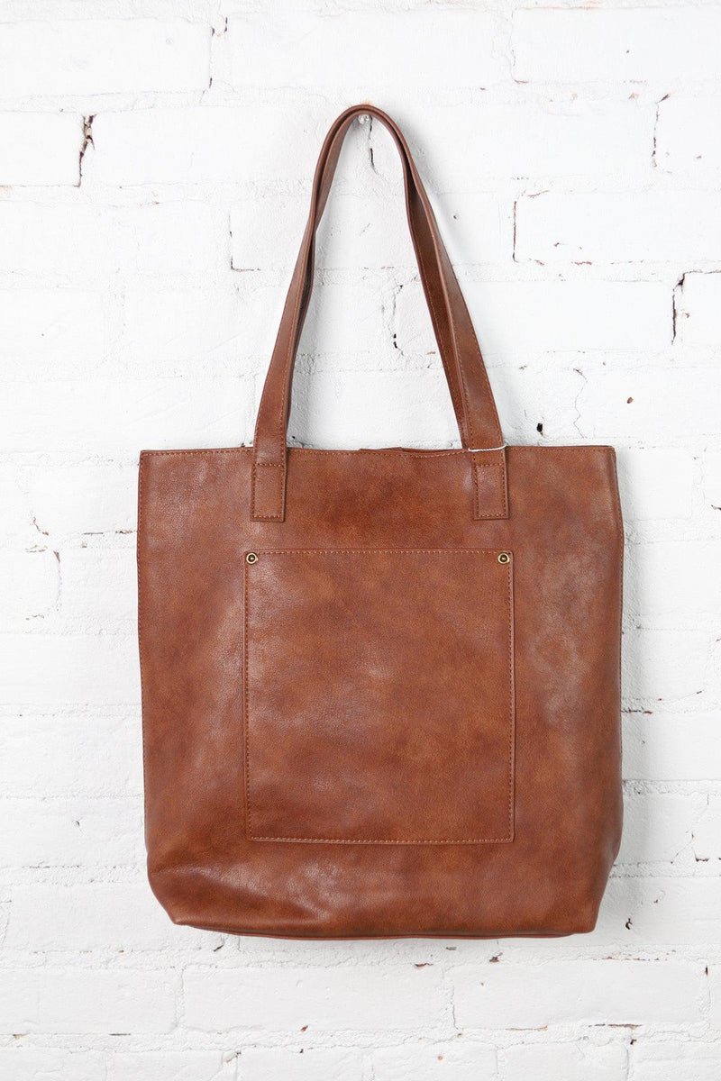Charlie North/South Tote - Saddle