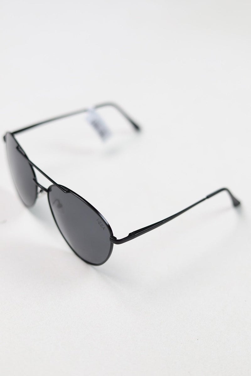 Charlie Sunglasses - Black/Smoke Polarized Lens by I-SEA