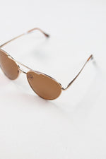 Charlie Sunglasses - Gold/Brown Polarized Lens by I-SEA