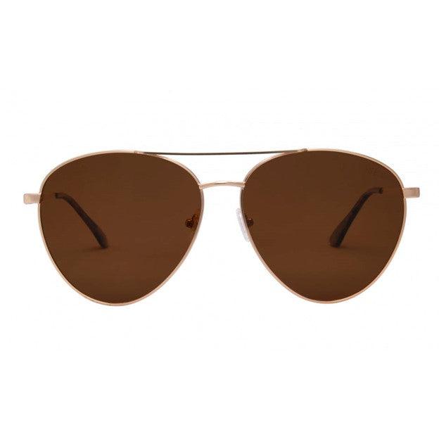 Charlie Sunglasses - Gold/Brown Polarized Lens by I-SEA