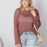 Charlotte Open Knit Sweater - Sienna