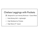 Chelsea Full Length Leggings with Pockets - Black