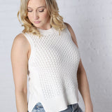 Chloe Open-Knit Sweater - Ivory