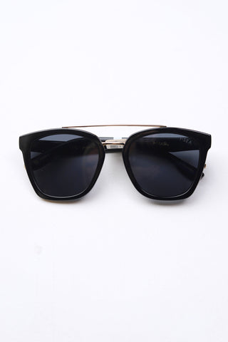 Chloe Polarized Lens Sunglasses - Black/Smoke