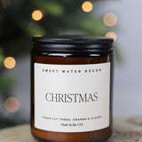 Christmas 9 oz Soy Candle / Amber Jar