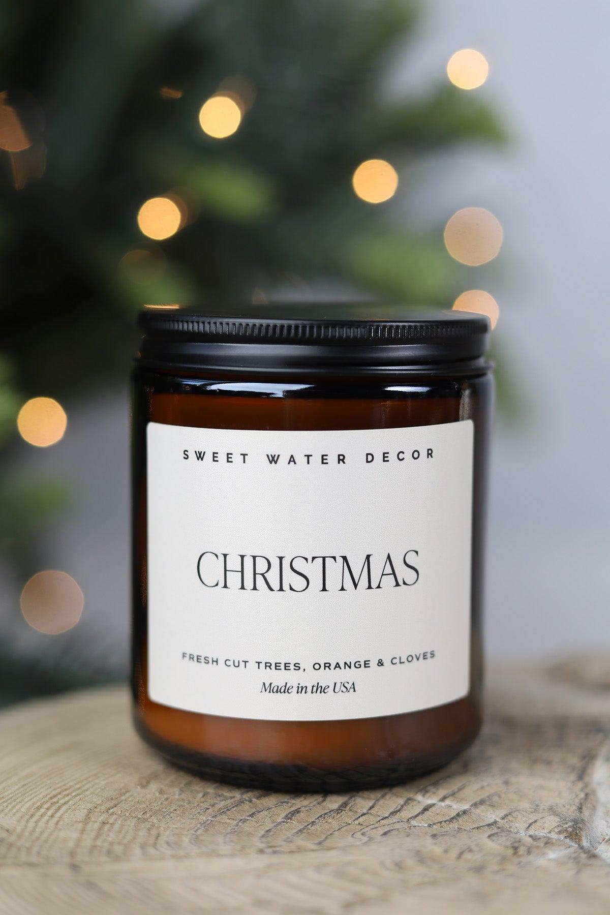 Christmas 9 oz Soy Candle / Amber Jar