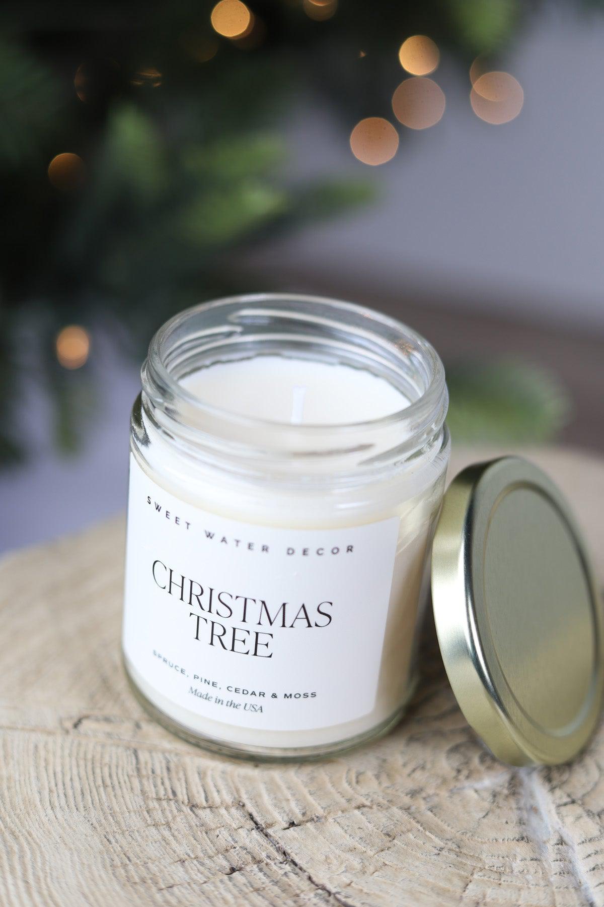 Christmas Tree 9 oz Soy Candle / Clear Jar