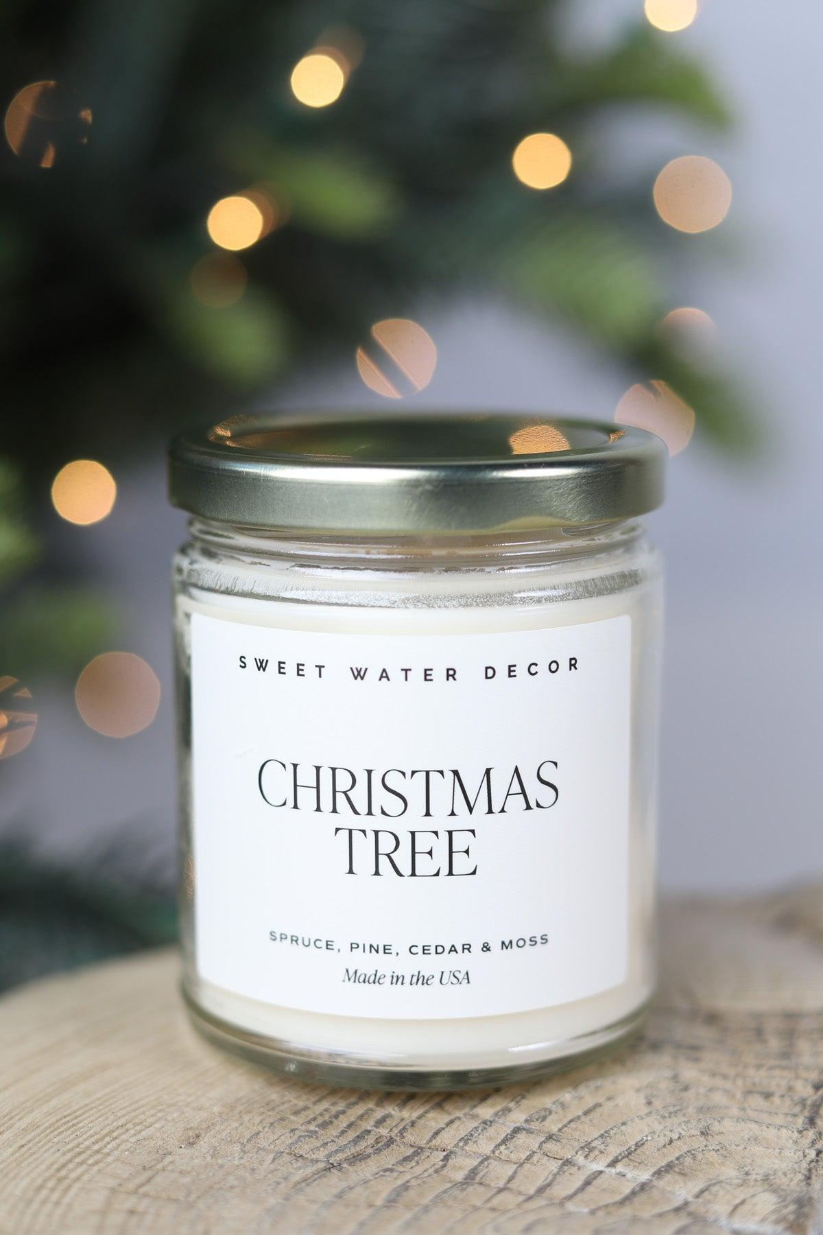 Christmas Tree 9 oz Soy Candle / Clear Jar