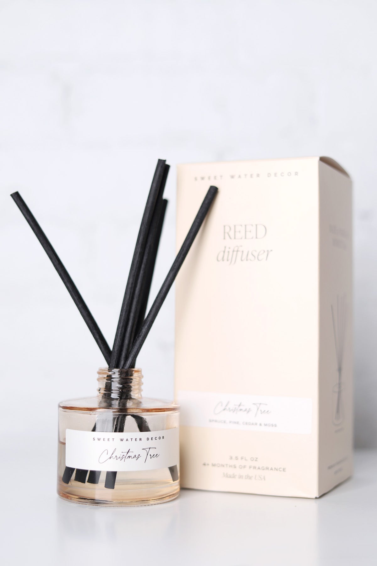 Christmas Tree Reed Diffuser - Tinted Glass