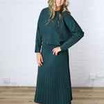 Cielle Boatneck Dolman Sleeve Sweater - Deep Green