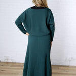 Cielle Boatneck Dolman Sleeve Sweater - Deep Green