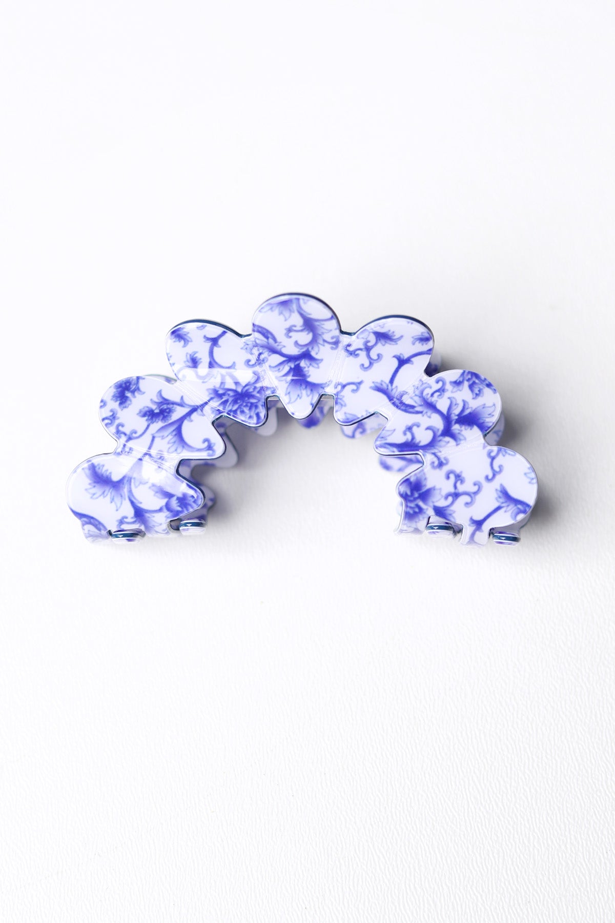 Clara Vintage Porcelain Half Mood Claw Clip - Periwinkle Blue