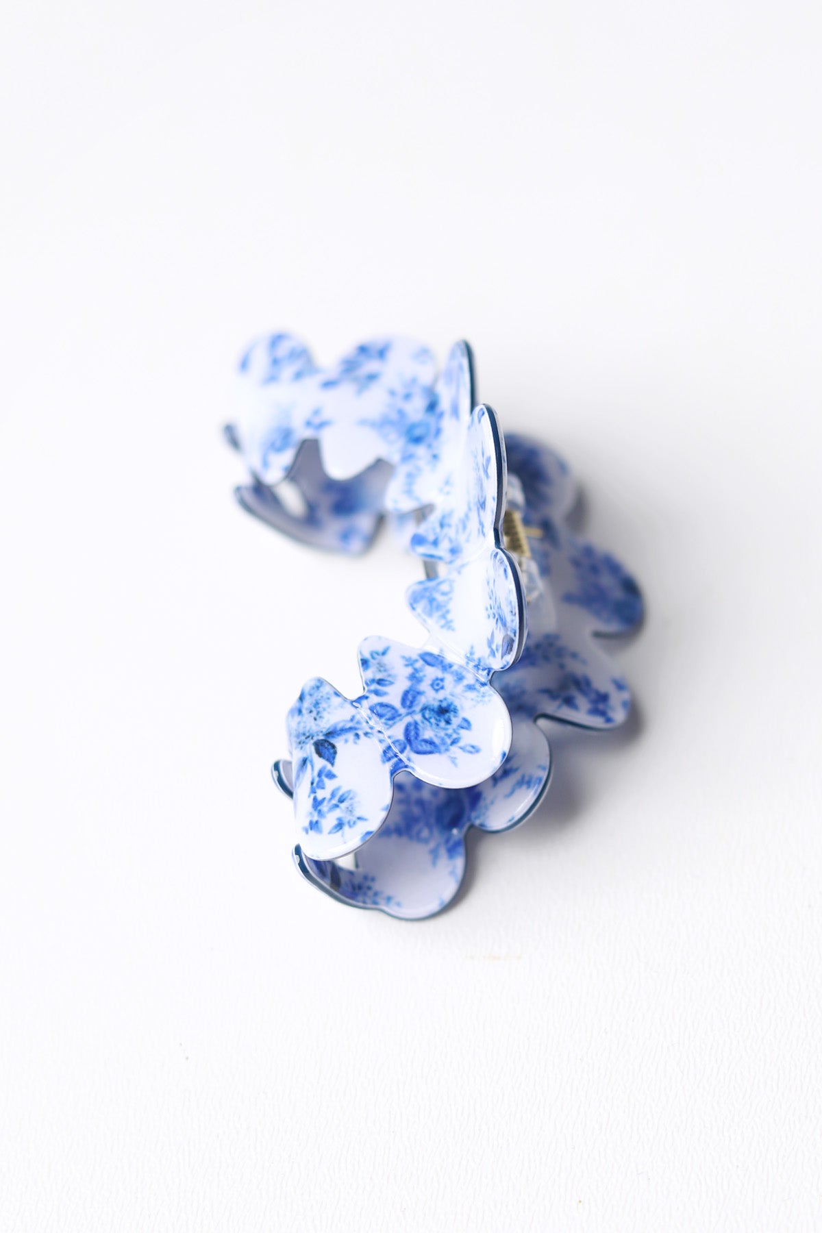 Clara Vintage Porcelain Half Mood Claw Clip - Royal Blue