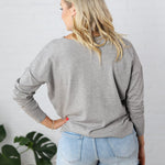 Clarice Cozy Sweater - Heather Grey - FINAL SALE