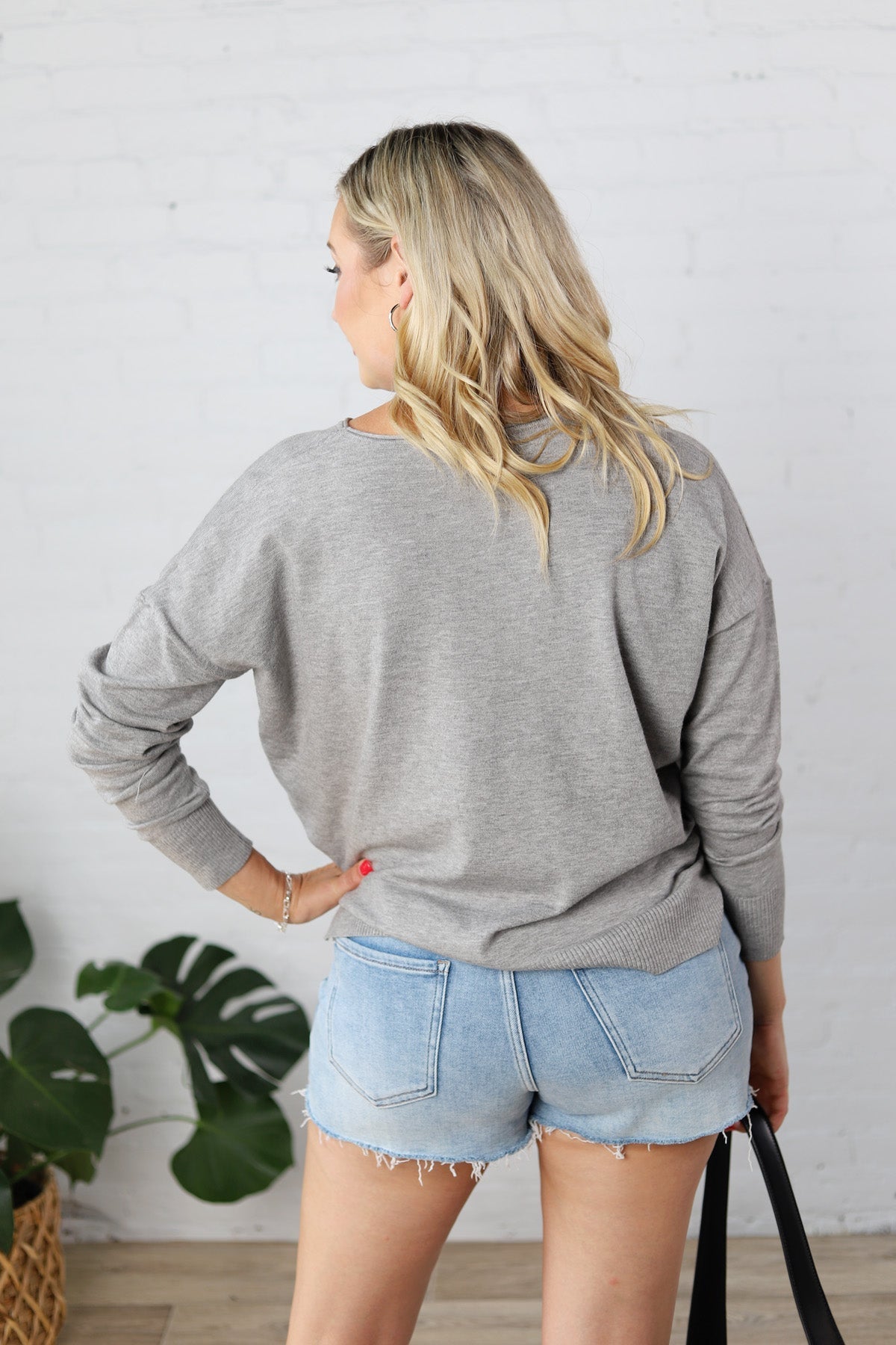 Clarice Cozy Sweater - Heather Grey - FINAL SALE