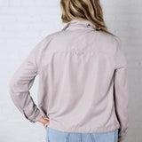 Claudie Cropped Utility Jacket - Pebble
