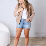 Claudie Cropped Utility Jacket - Sand