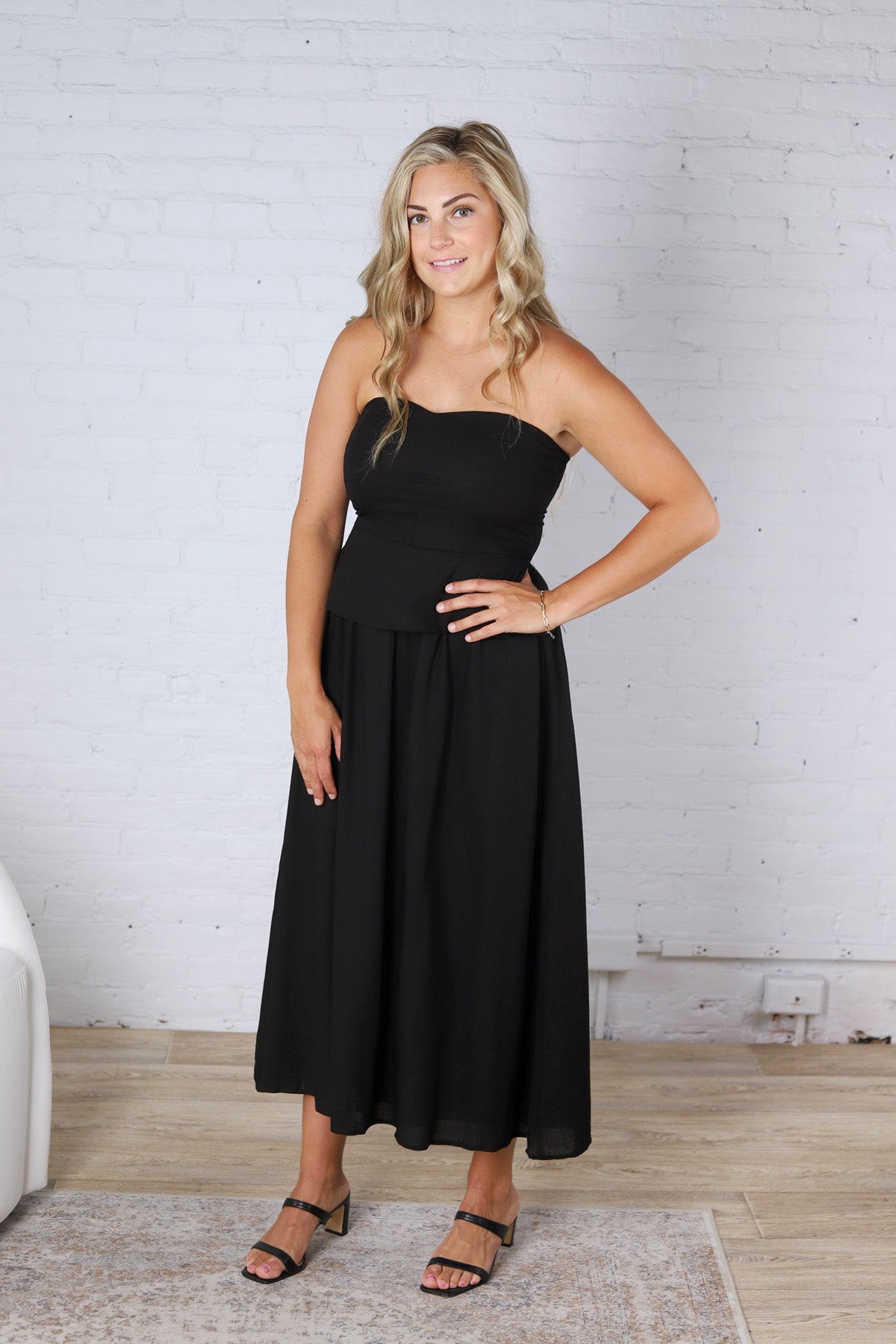 Cleo Tube Top Midi Dress with Separate Look Detail