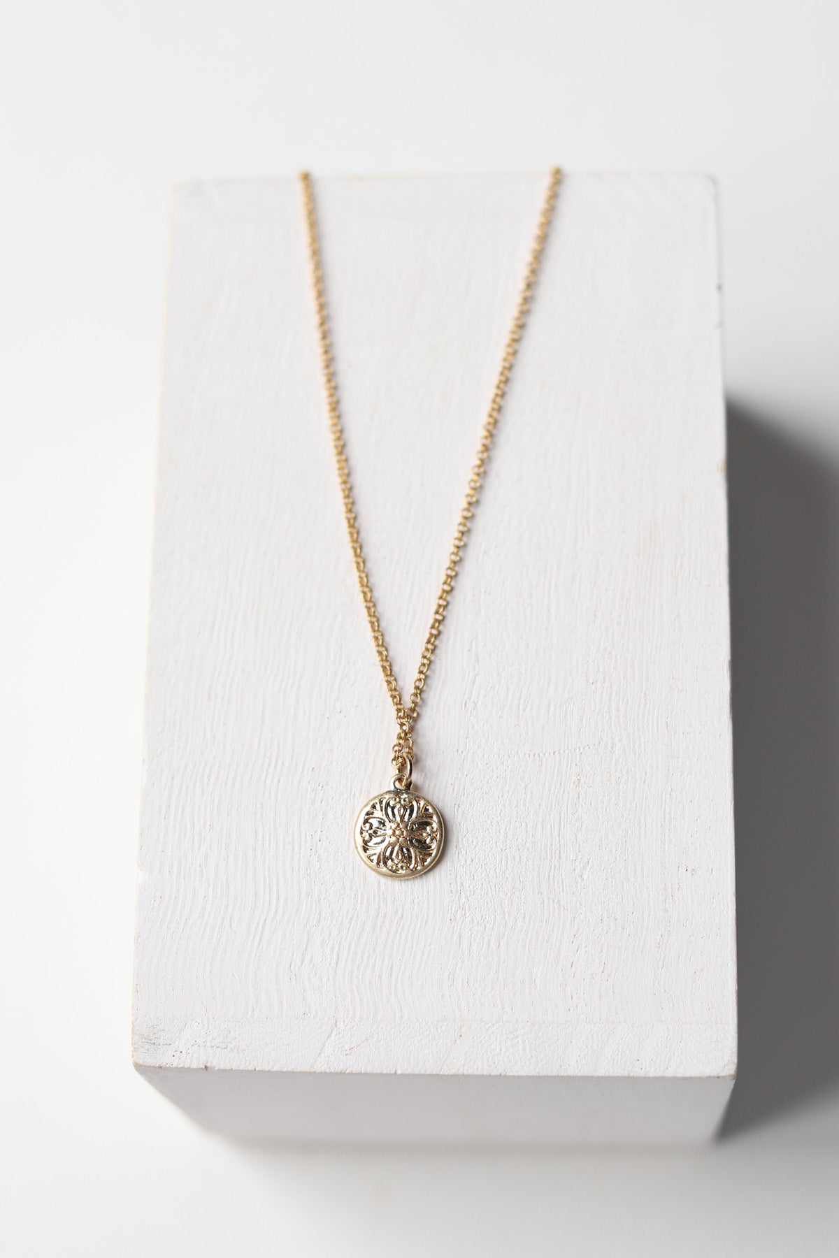 Coin Charm Necklace - Gold