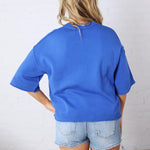 Collins Lightweight Oversized Sweater Top - Blue