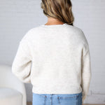 Cordelia Luxe-Ribbed Cardigan - Oatmeal
