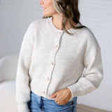 Cordelia Luxe-Ribbed Cardigan - Oatmeal