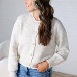 Cordelia Luxe-Ribbed Cardigan - Oatmeal