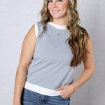 Corin Striped Muscle Tank - Blue/White