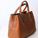 Corina Triple Compartment Satchel - Brown