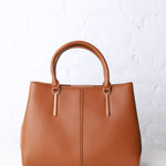 Corina Triple Compartment Satchel - Brown
