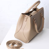 Corina Triple Compartment Satchel - Taupe