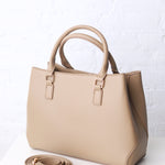 Corina Triple Compartment Satchel - Taupe