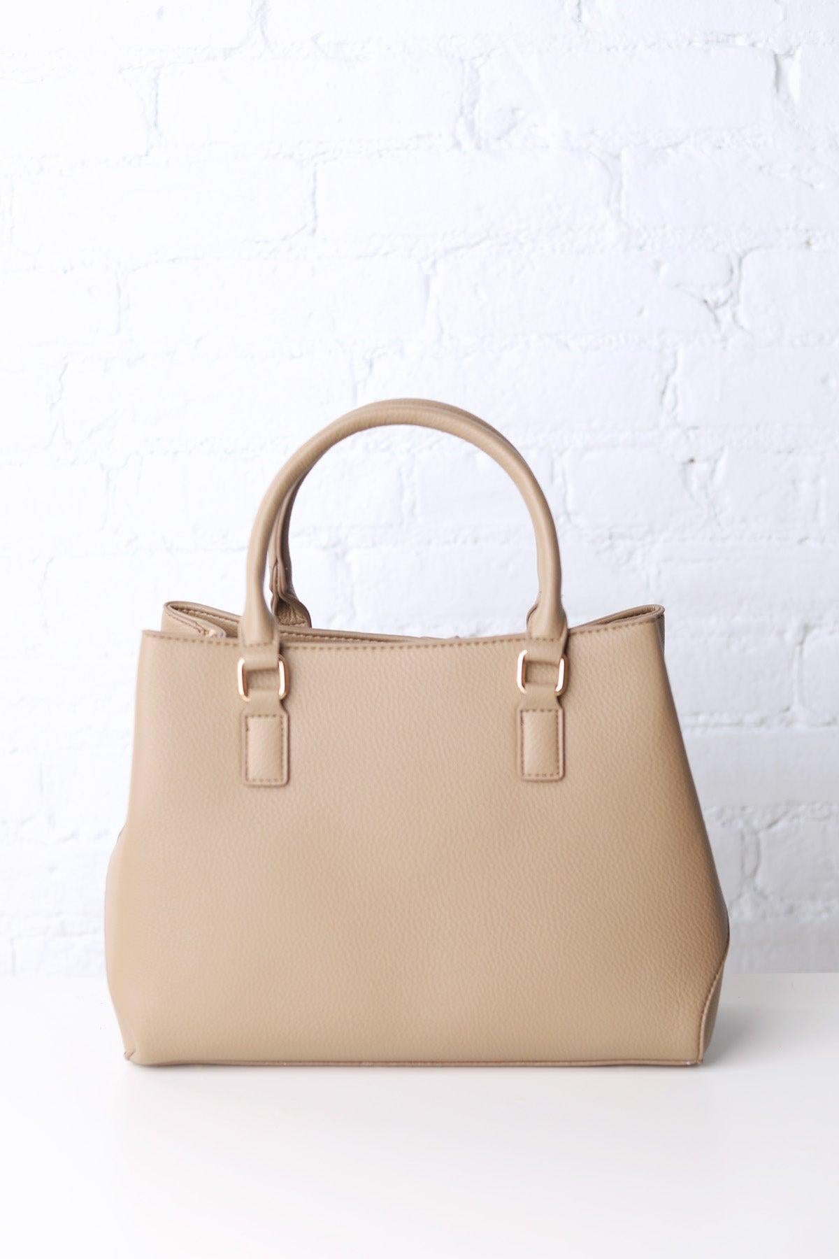 Corina Triple Compartment Satchel - Taupe