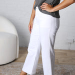 Cosette Super High Wide Cropped Utility Denim - Snow Milk
