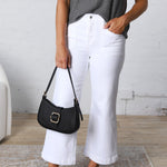Cosette Super High Wide Cropped Utility Denim - Snow Milk