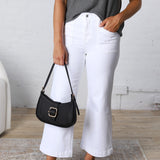 Cosette Super High Wide Cropped Utility Denim - Snow Milk
