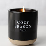 Cozy Season 12 Oz Soy Candle - Black Stoneware