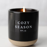 Cozy Season 12 Oz Soy Candle - Black Stoneware